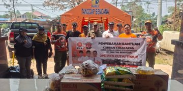 DPD PKS Kutim Salurkan Bantuan Korban Kebakaran di Bengalon